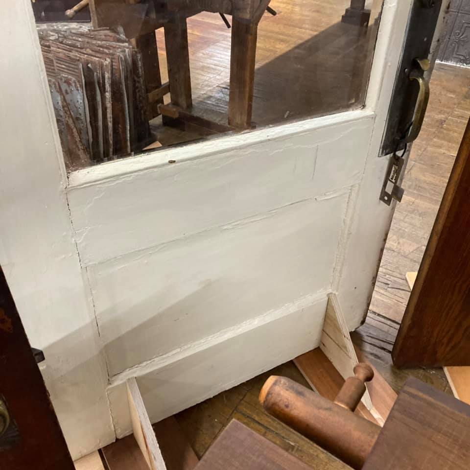 Antique Storefront Door with Beveled Glass