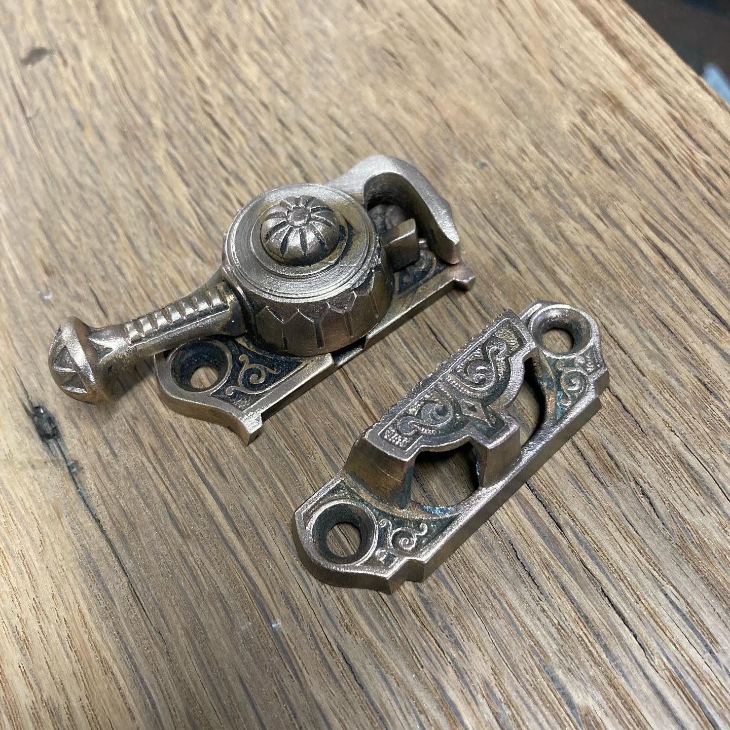 Antique Solid Brass Window Latches