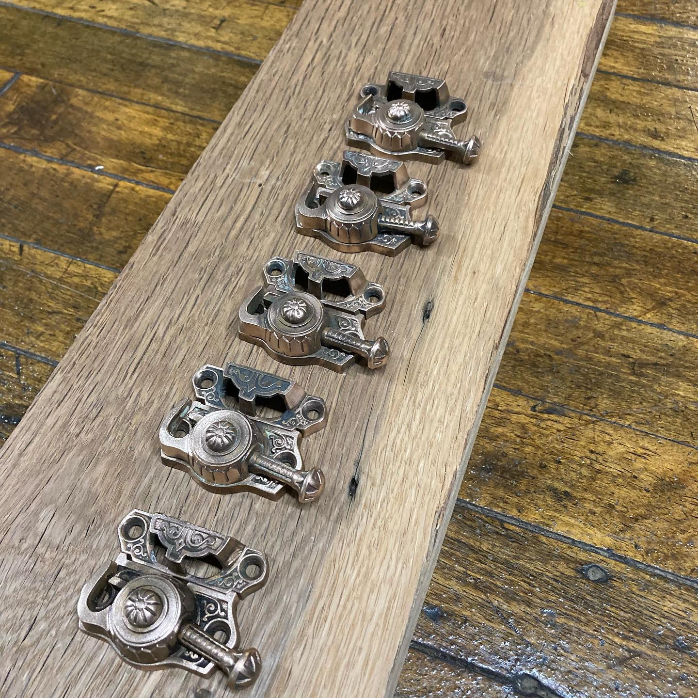 Antique Solid Brass Window Latches