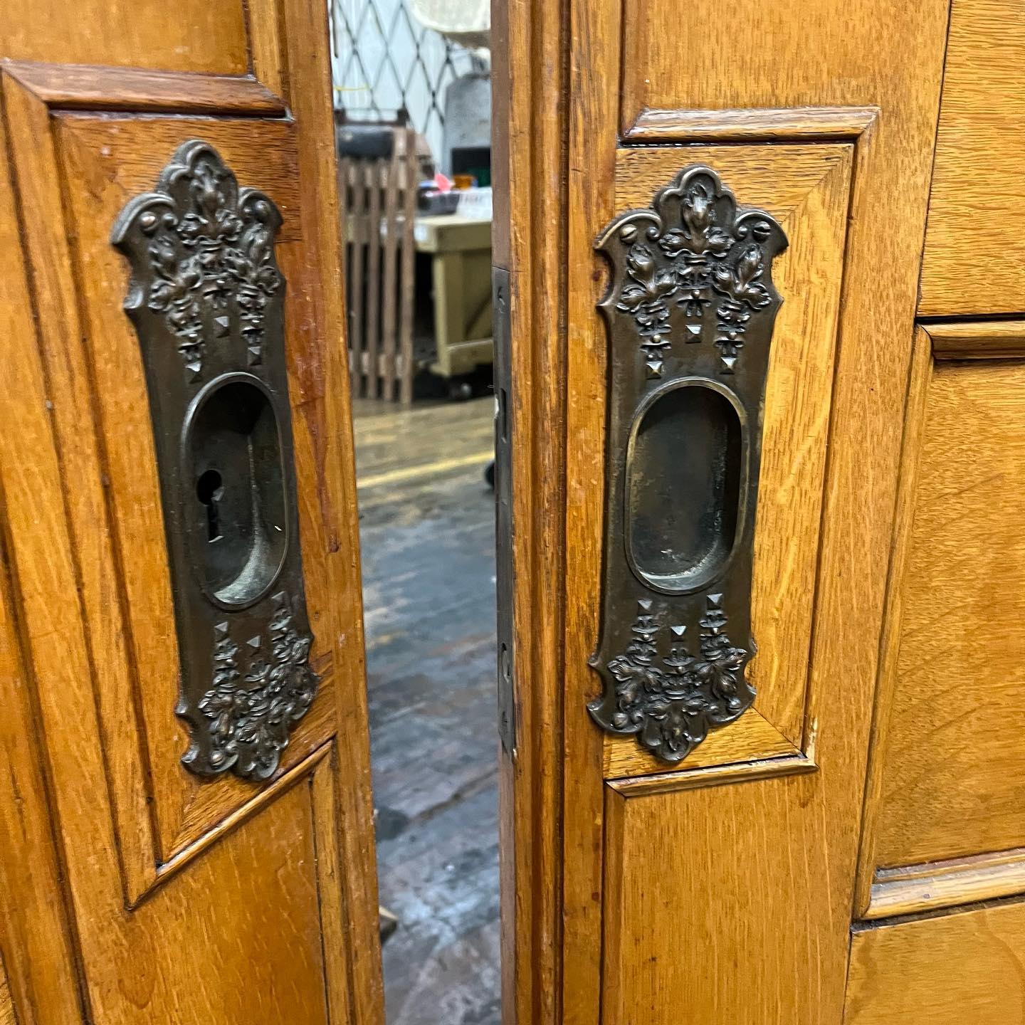 Antique Oak Pocket Doors