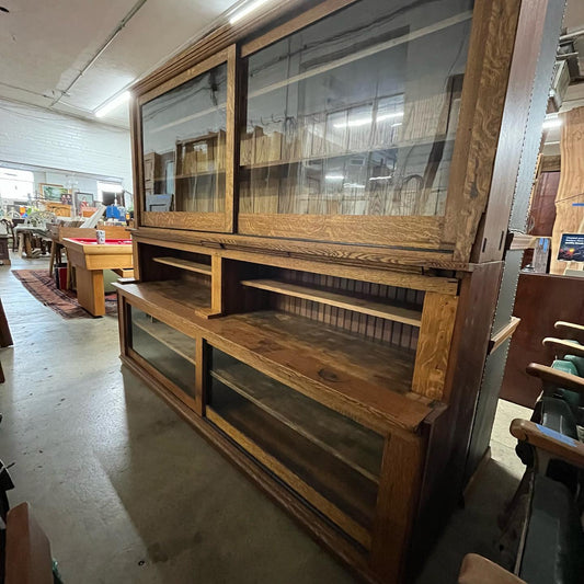 Antique Oak Pharmacy Apothecary Cabinet