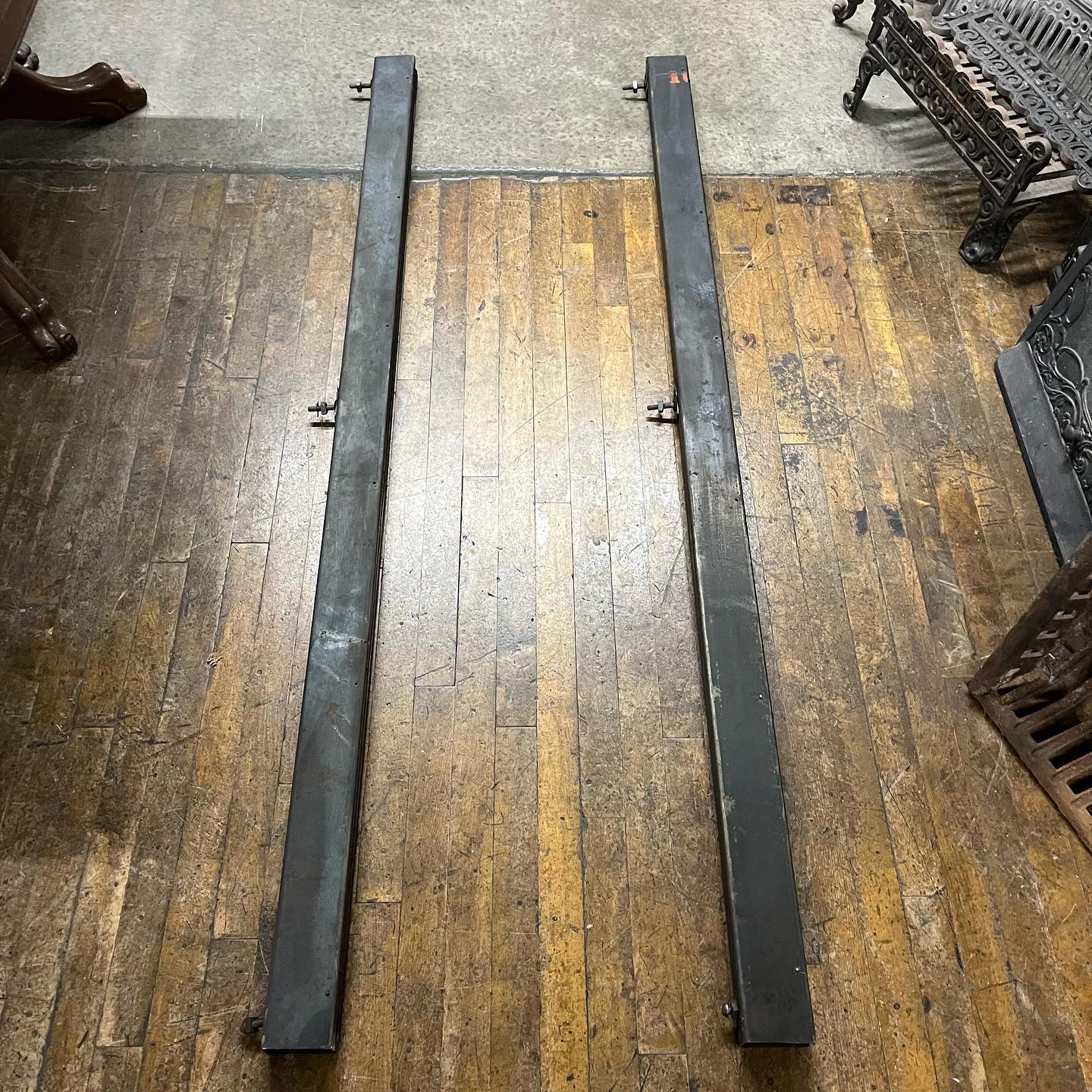 Antique Oak Pocket Doors with Original Hardware, Rollers and Track