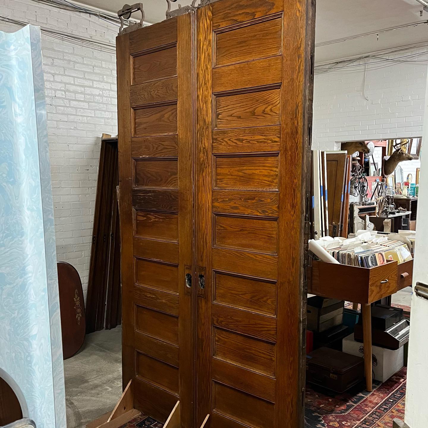 Antique Oak Pocket Doors