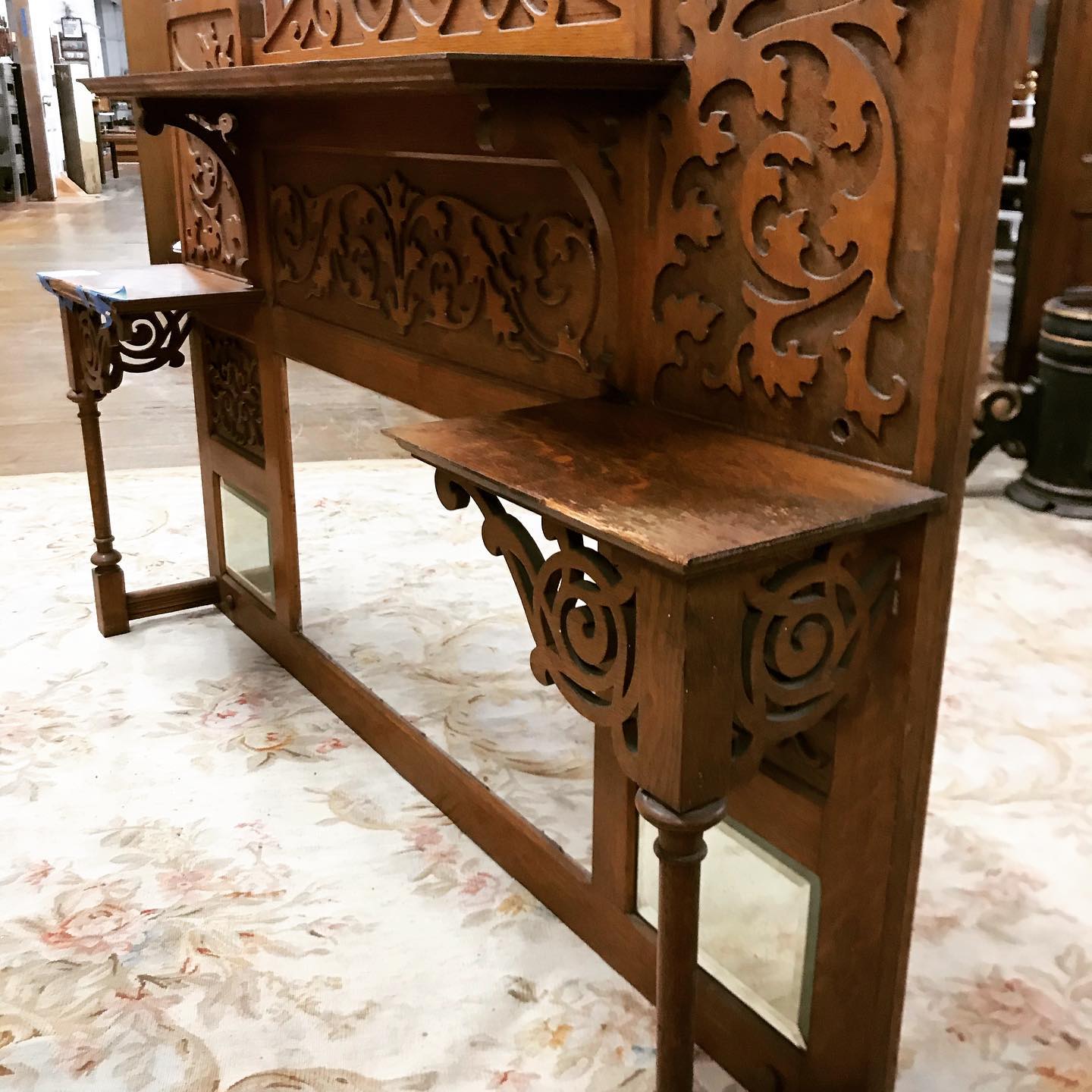 Antique Quarter Sawn Oak Mantel/Buffet Top