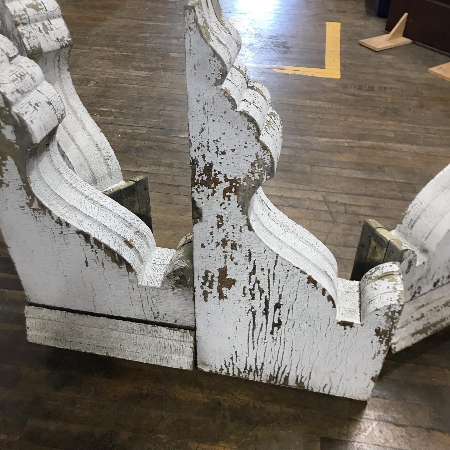 Antique Large Chippy Corbels
