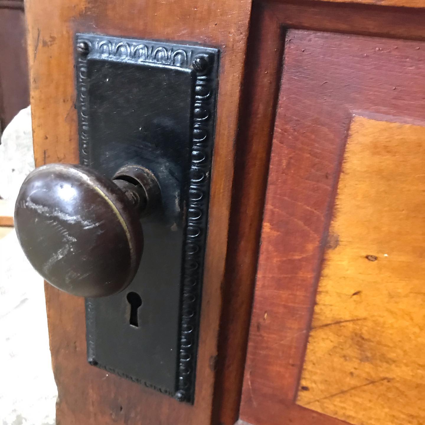 Antique Door with Wavy Glass