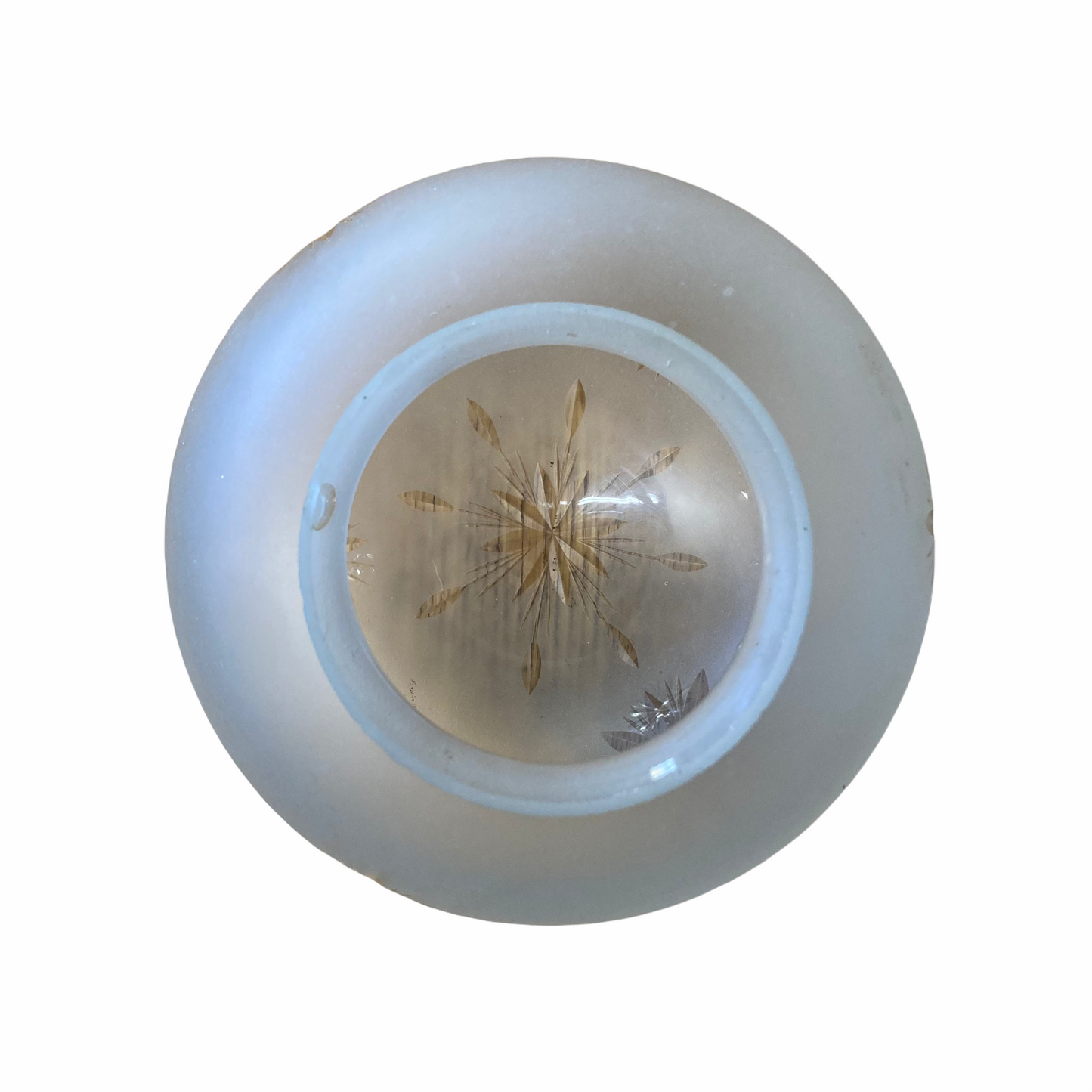 Antique Etched Glass Globe