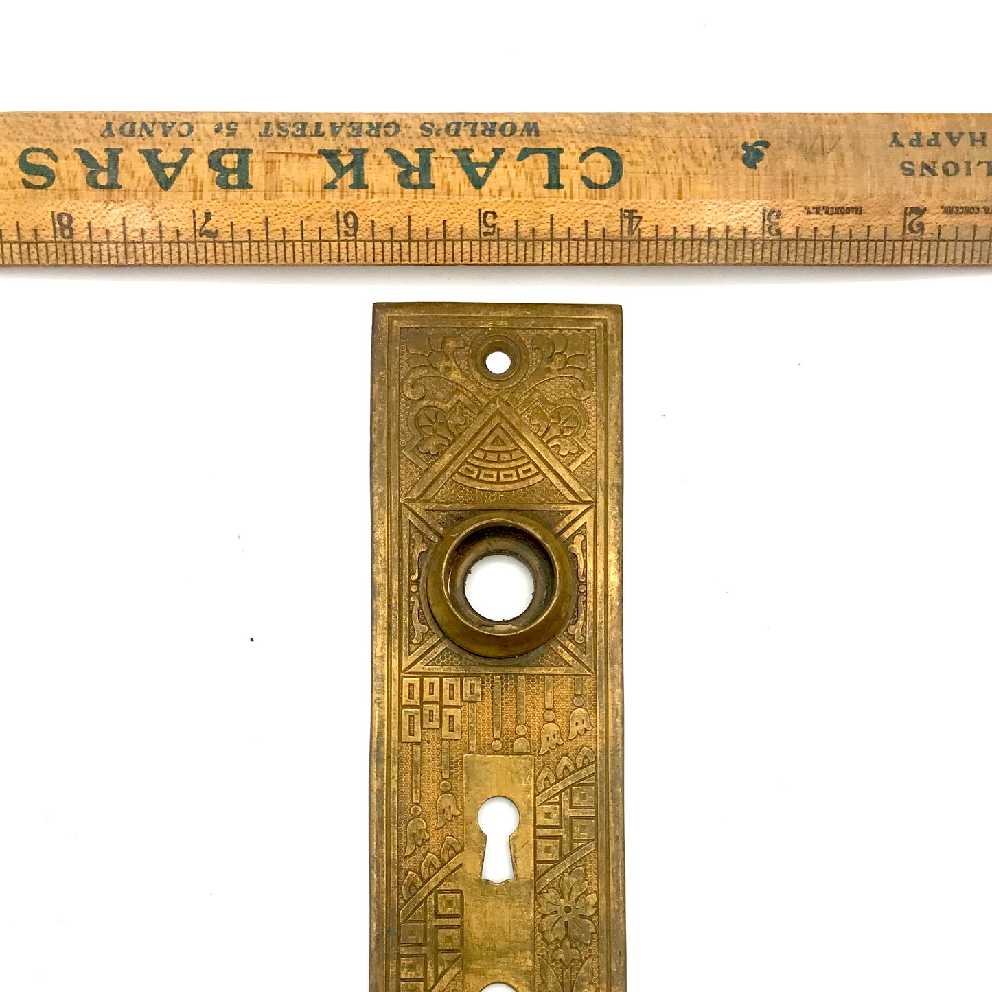 Antique Eastlake Door Plate - Brass