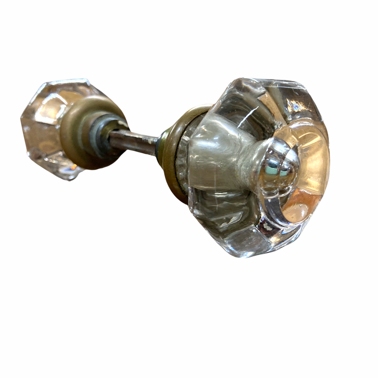 Antique Glass Door Knob With Mercury Dot