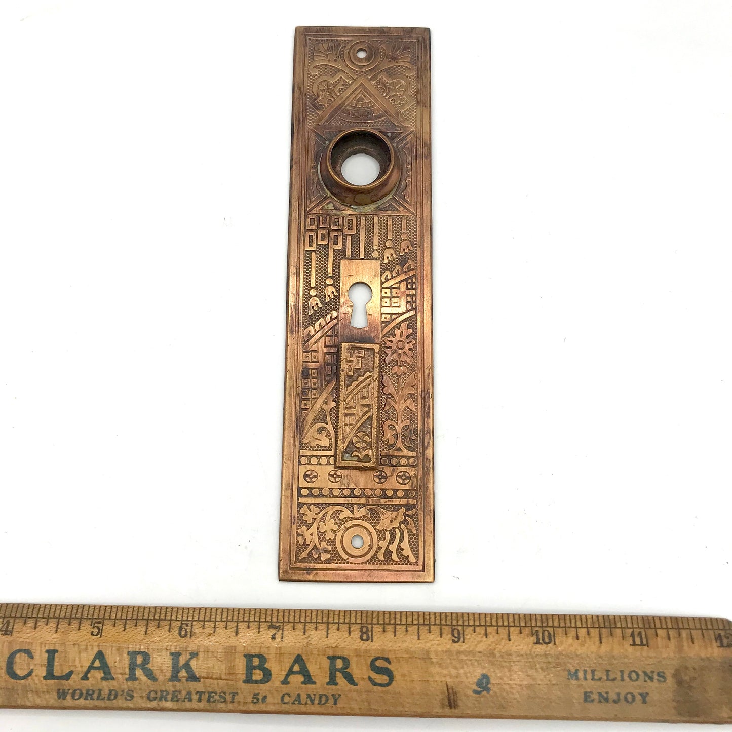 Antique Brass Eastlake Doorknob Backplate
