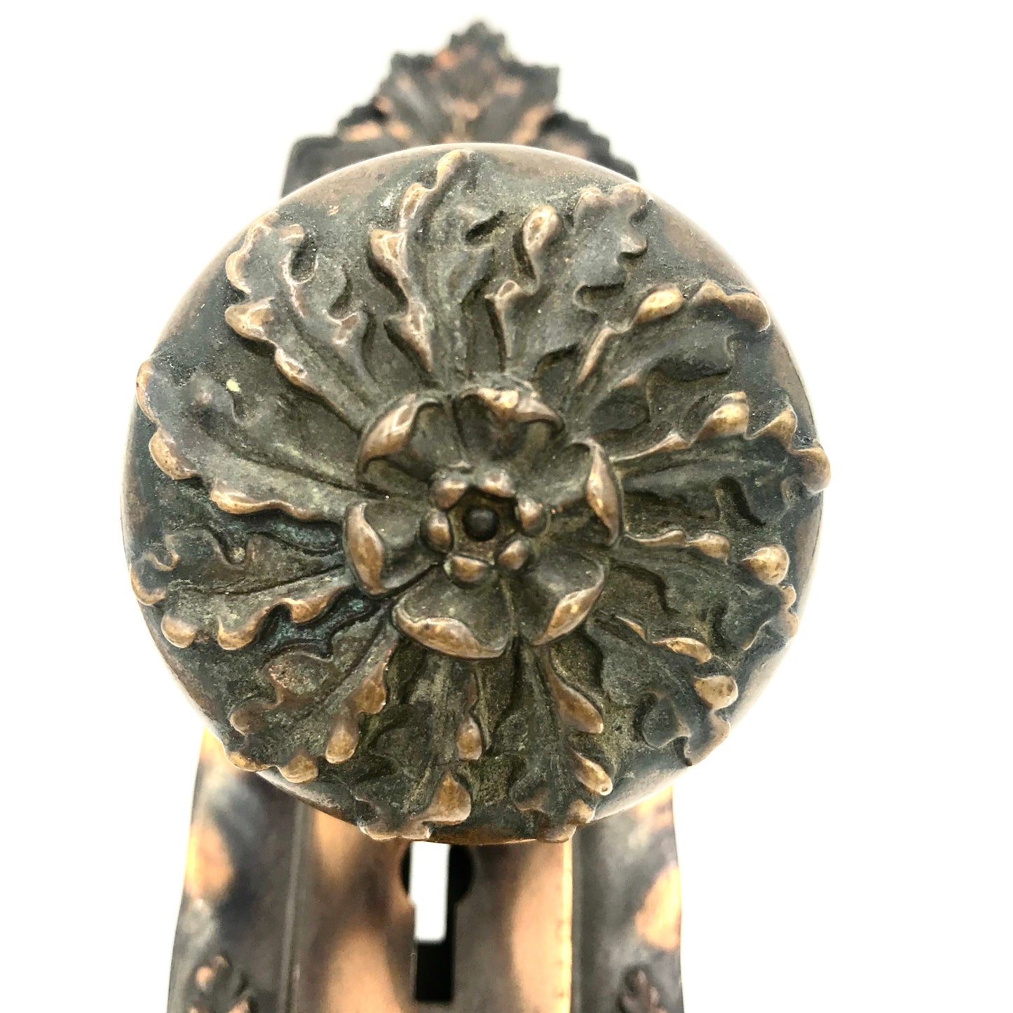 Russel and Erwin Brass Door Knob Set c. 1899
