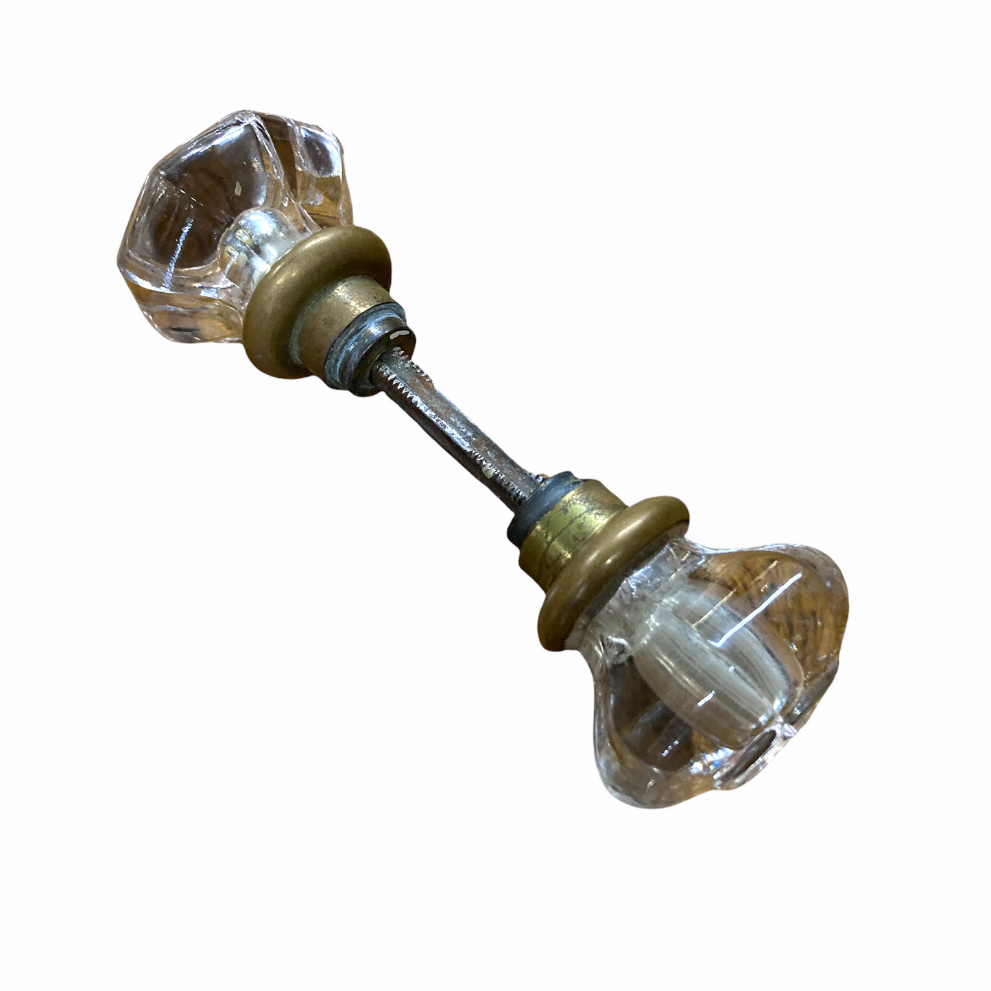 Antique Glass Door Knob With Mercury Dot