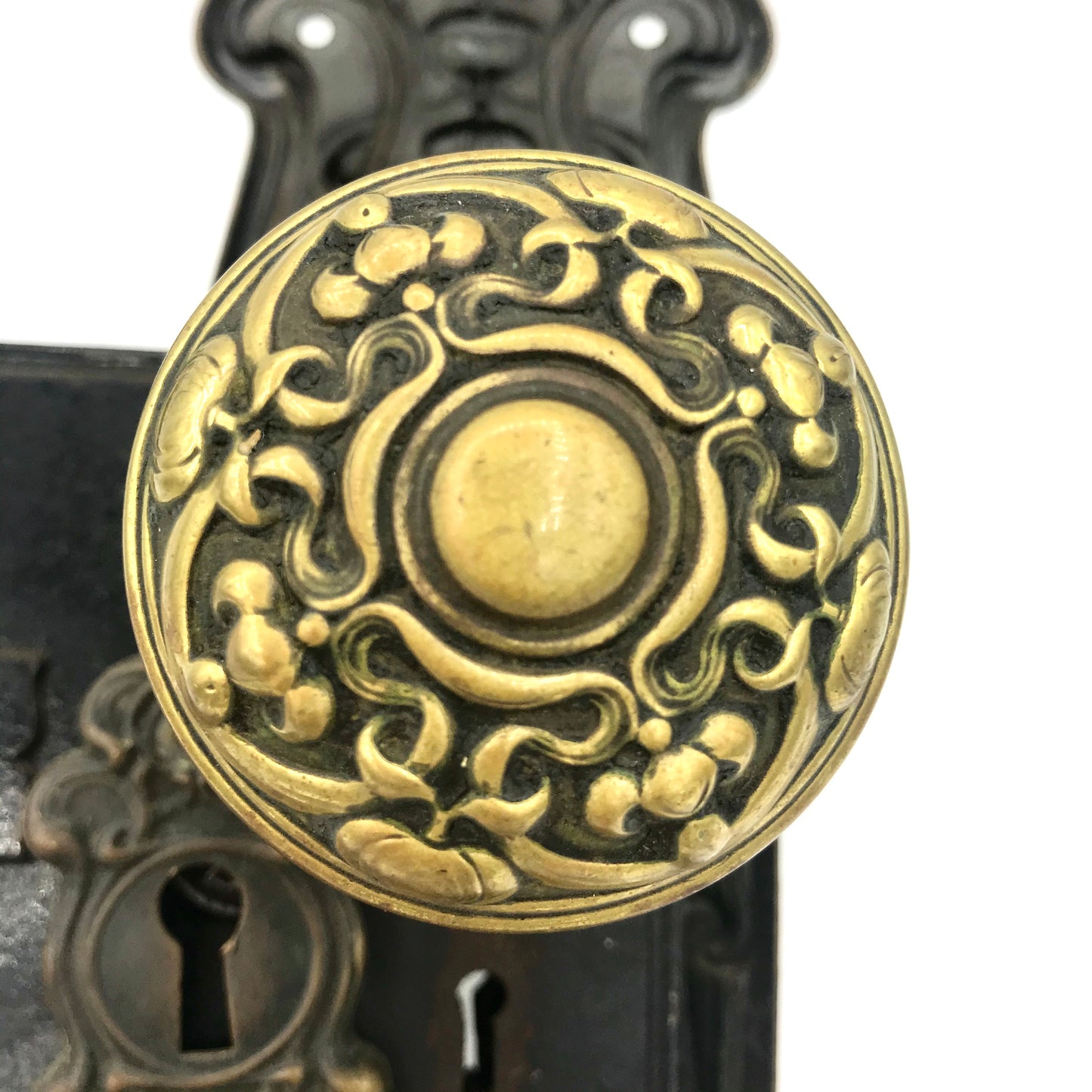Antique Yale & Towne Olympian c. 1905 Exterior Door Knob Set
