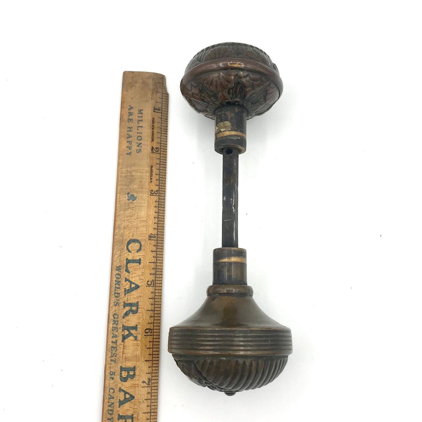 Antique Brass Reading (c. 1890) and Nashua (c. 1885) Doorknobs