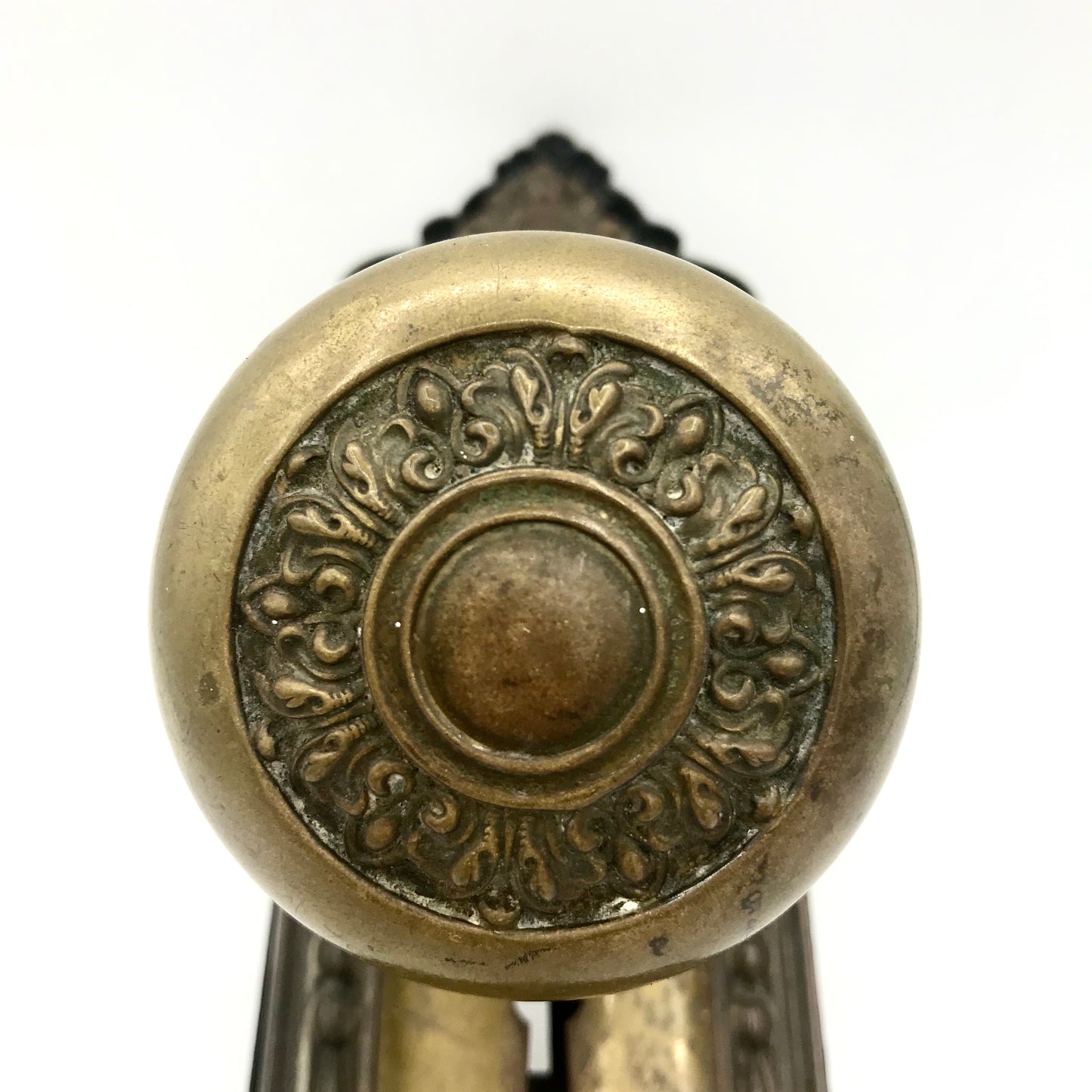 Antique Russell & Erwin Brass Doorknob Set c. 1909