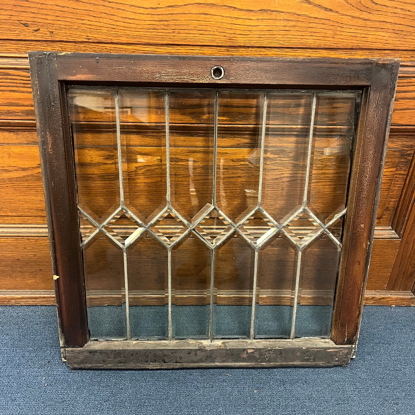 Antique Beveled Leaded Glass Window