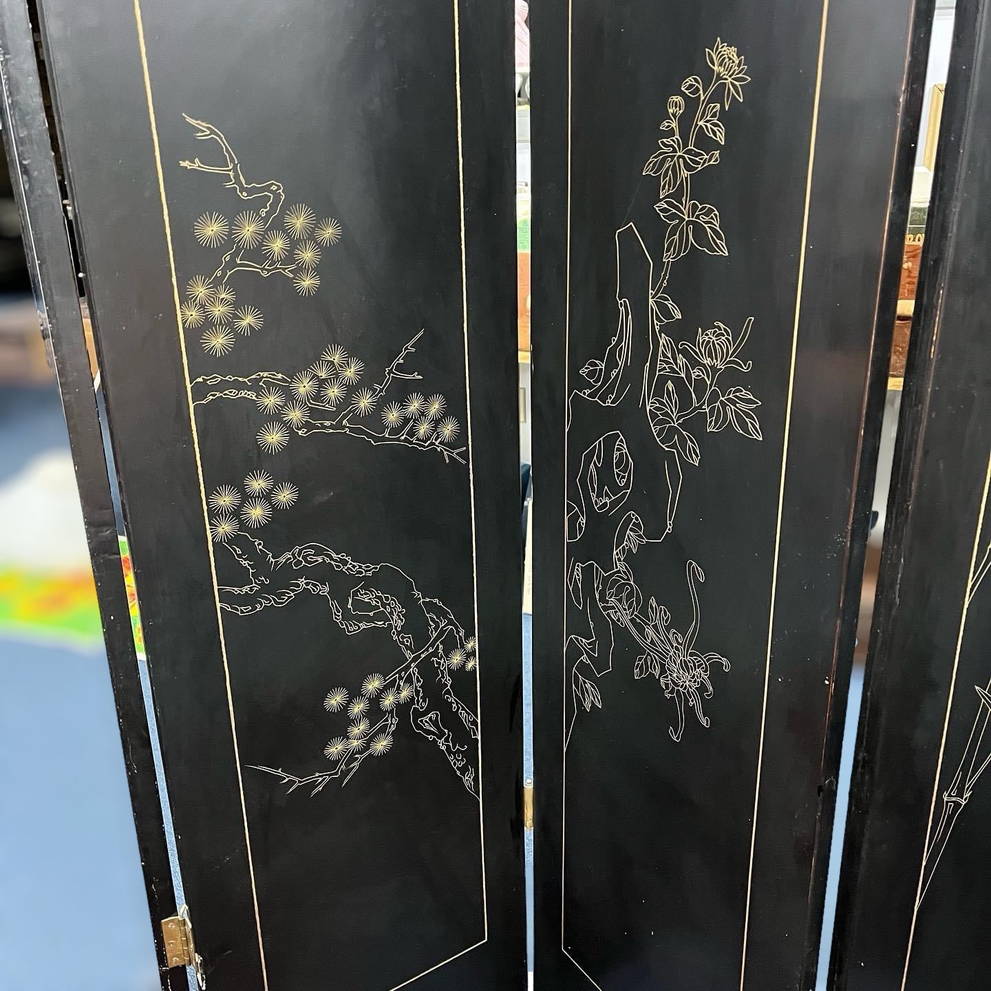 Vintage Chinese Folding Room Divider