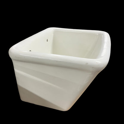 Large Basin Earthenware Antique Utility Sink With Legs