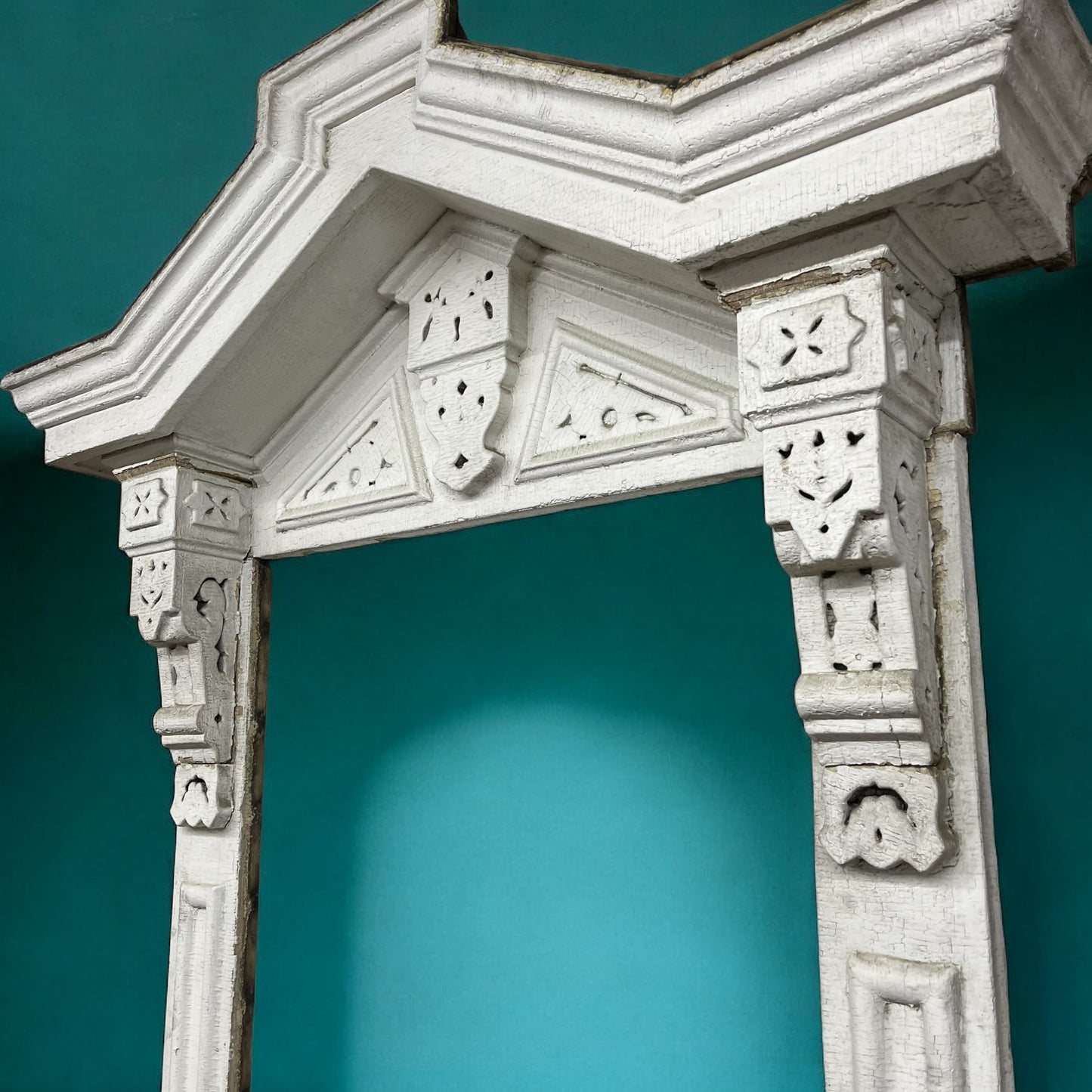 Antique Window Surround and Pediment from 1858 Victorian House