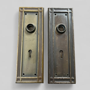 Antique Arts and Crafts / Mission Steel Door Knob Set