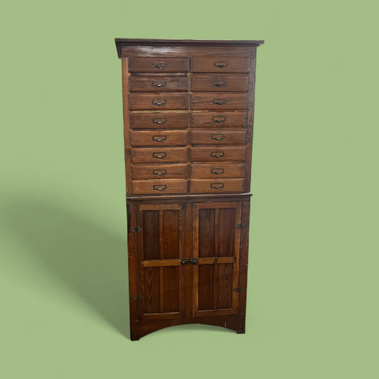Antique (early 1900s) Cabinet with Drawers and Filing Slots
