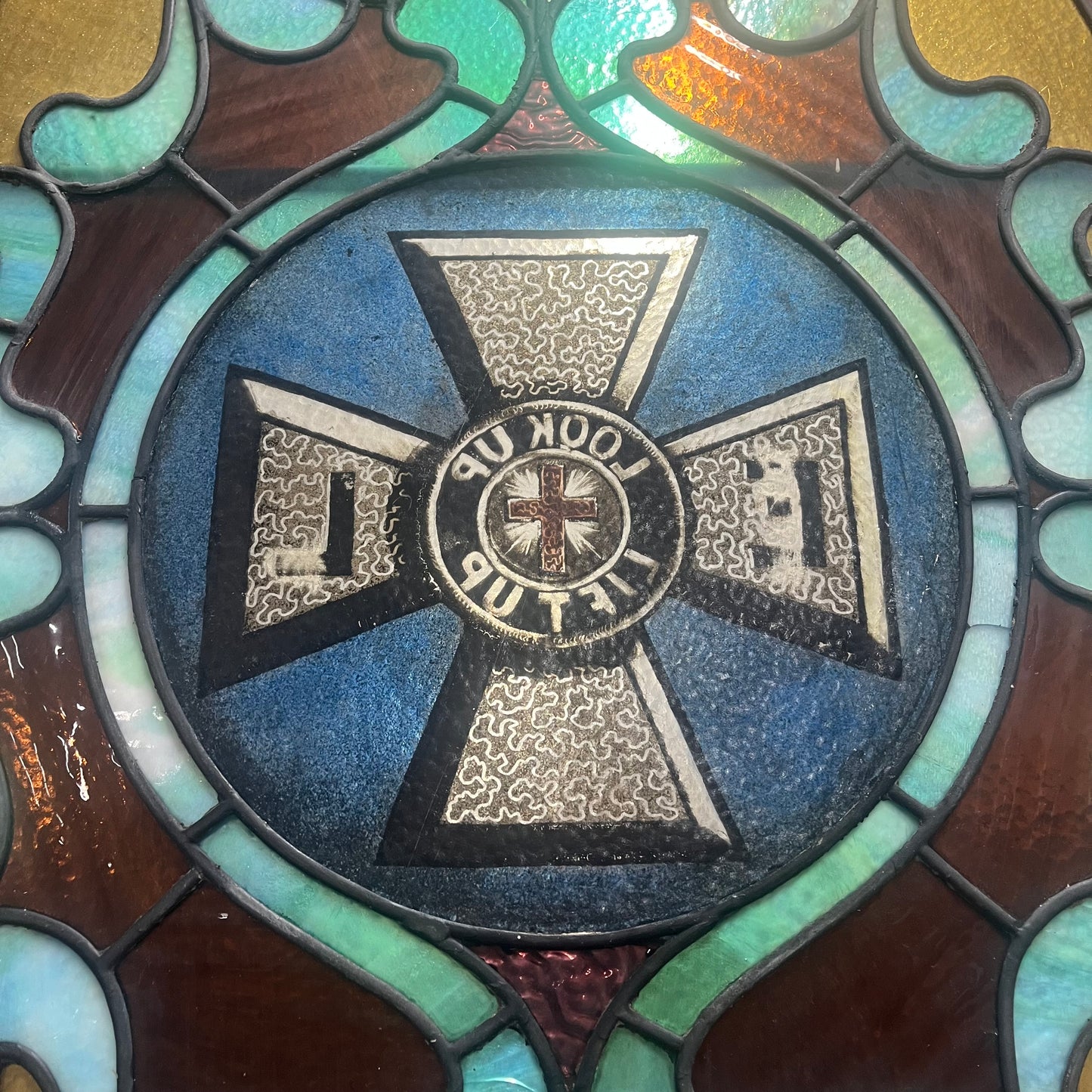 Antique Stained Glass Window From An Early 1900s Church