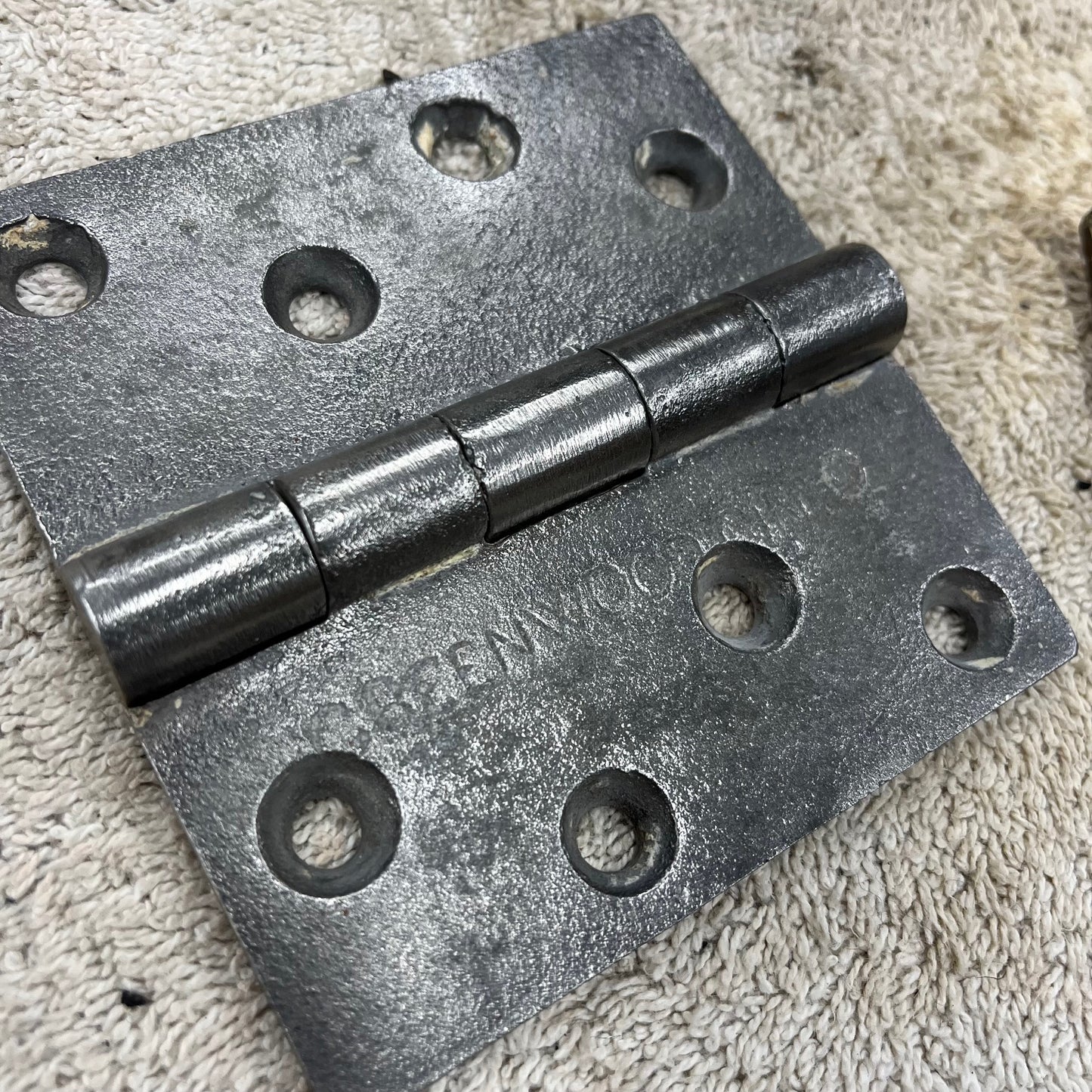 Antique Door Hinges Stamped 1858