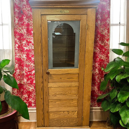 Antique Early 1900s Oak Telephone Booth