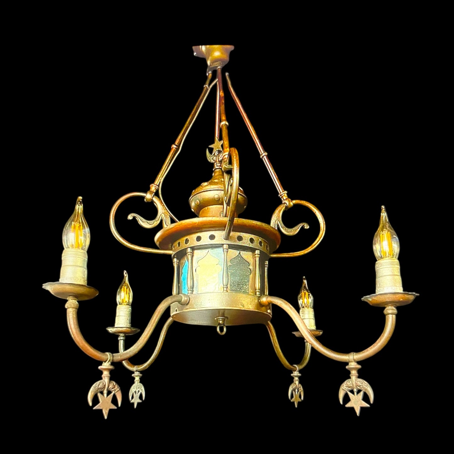 Vintage Brass Turkish/Moroccan Chandelier