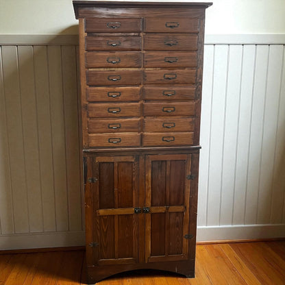 Antique (early 1900s) Cabinet with Drawers and Filing Slots