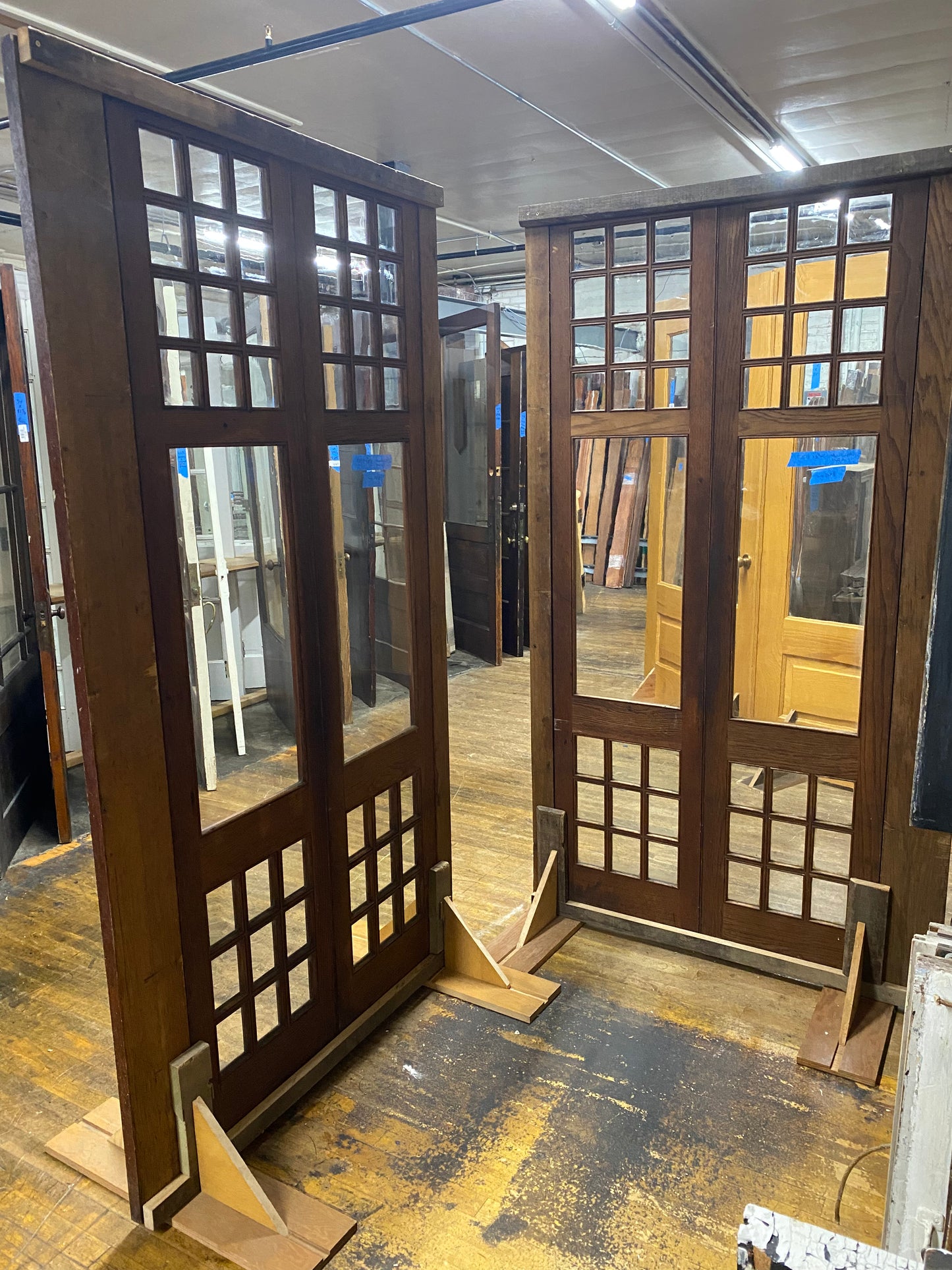 Antique Oak Built-In Cabinet/Pantry Doors