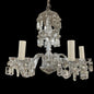 Antique Crystal Five Arm Chandelier (Rewired)