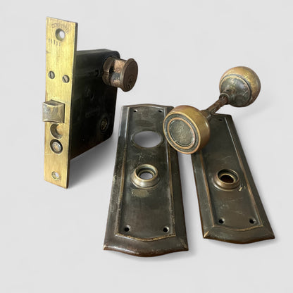 Antique Corbin Brass Exterior Door Hardware Set