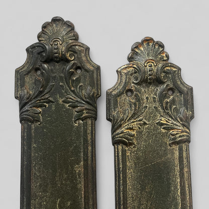 Pair of Antique Cast Iron Push Plates