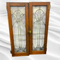Antique Leaded Glass Cabinet Doors