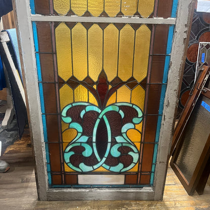 Antique Stained Glass Window From An Early 1900s Church