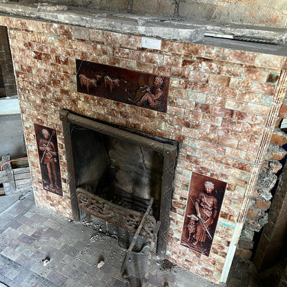 19th Century Trent Tile Co. - Set of Three Fireplace Tiles