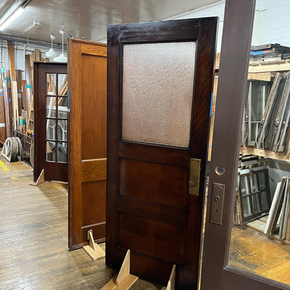 Antique Door with Florentine Glass and Original Hardware