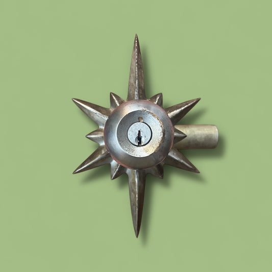 Mid-Century Schlage Starburst Doorknob Set With Extensions