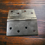 Load image into Gallery viewer, Antique Cast Iron Butt Hinges Made By Greenwood Mfg., Patented 1858
