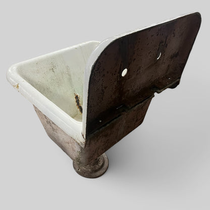 Antique Kohler Porcelain Enameled Cast Iron Pedestal Sink