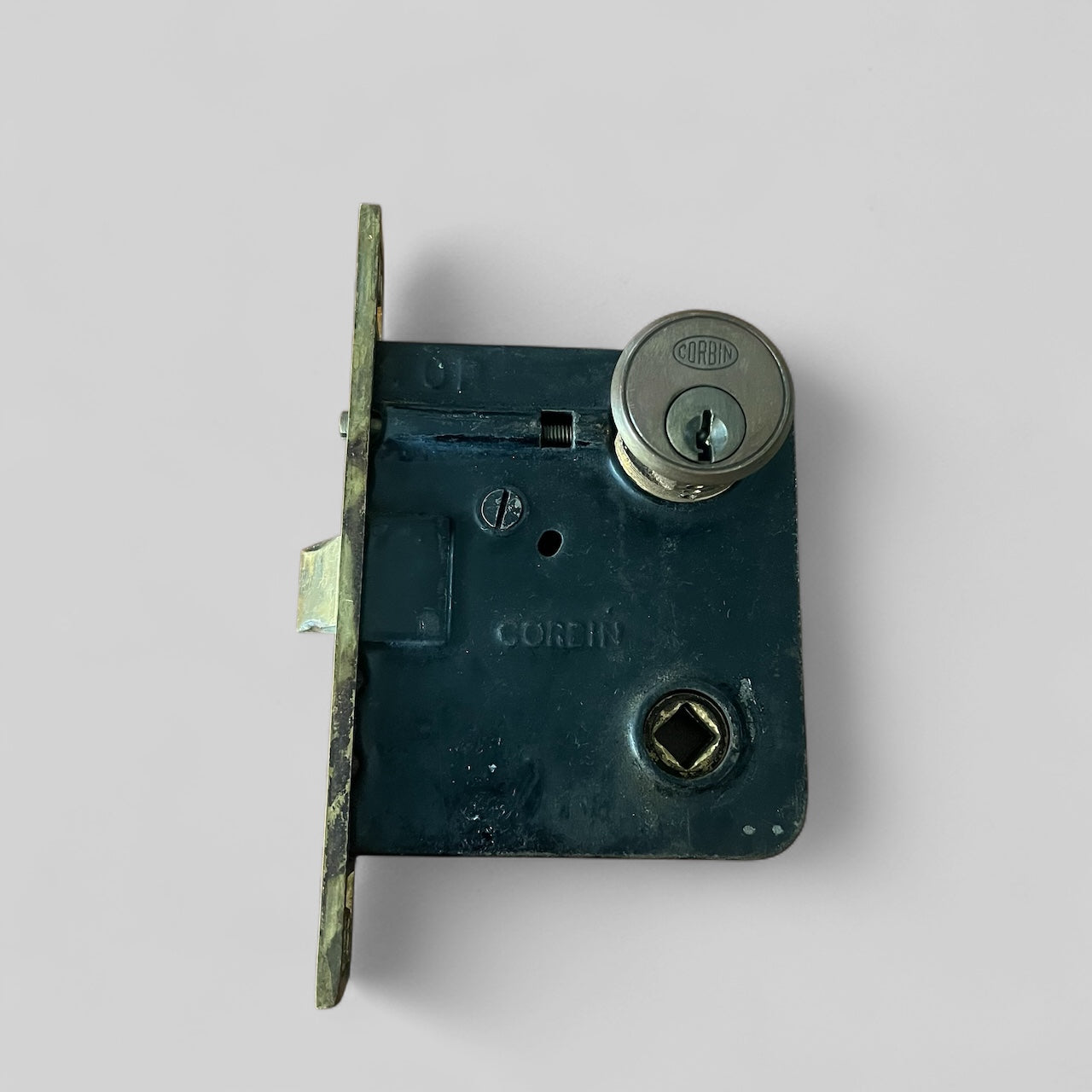 Antique Corbin Brass Exterior Door Hardware Set