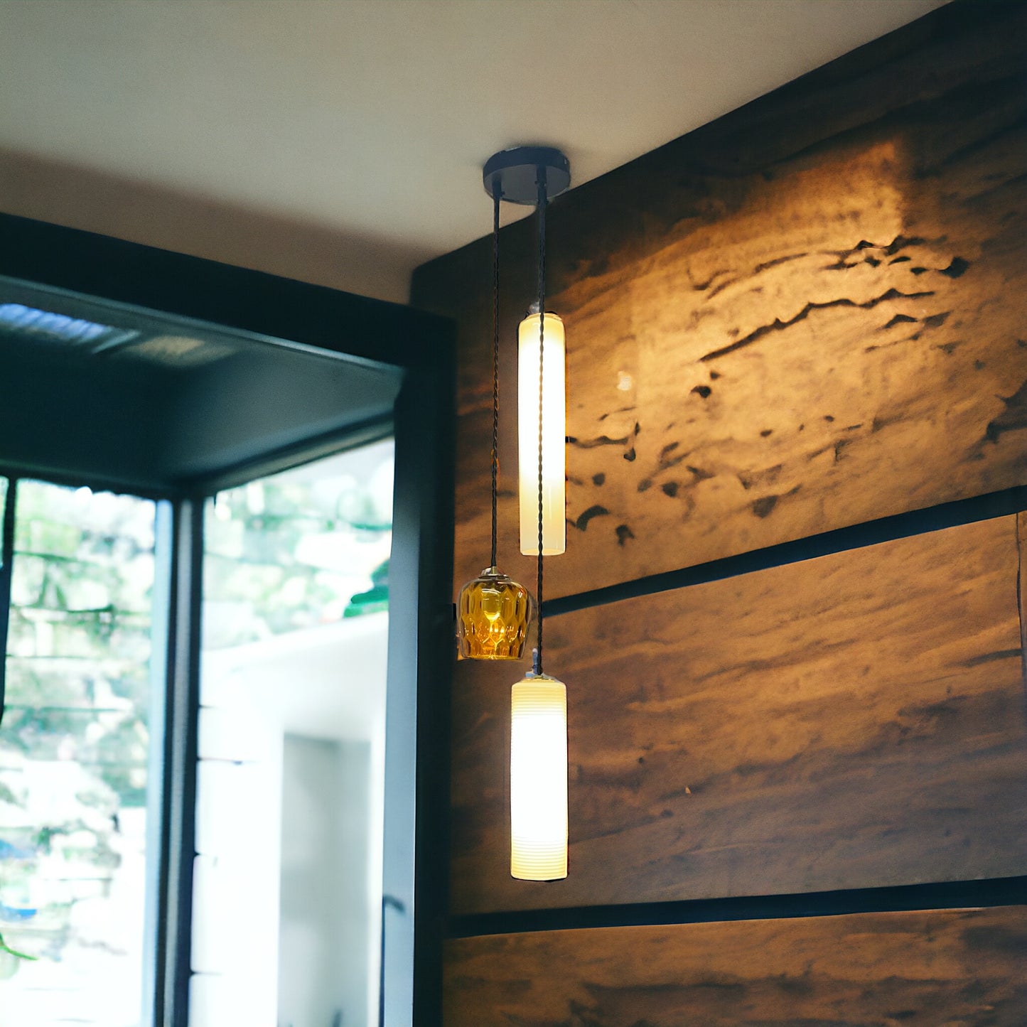 Custom Made Mid-Century Pendant Light - New Hardware/Wiring