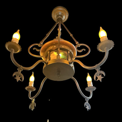 Vintage Brass Turkish/Moroccan Chandelier