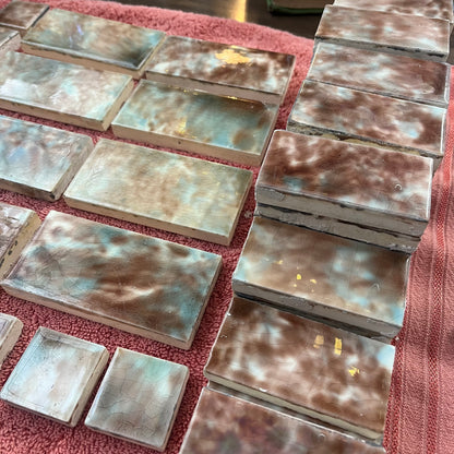 Large Lot of Late 1800s Trent Tile Co. Ceramic Tiles