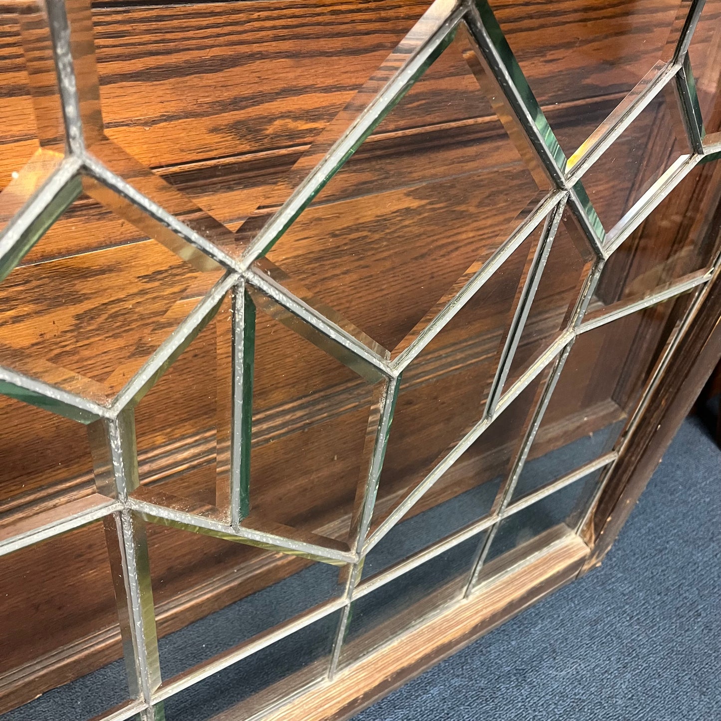 Antique Beveled Glass Leaded Window