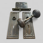 Load image into Gallery viewer, Antique Arts and Crafts / Mission Steel Door Knob Set
