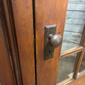 18 Pane 1920s Door with Two 12 Pane Side Lights - Includes Frame and Original Hardware