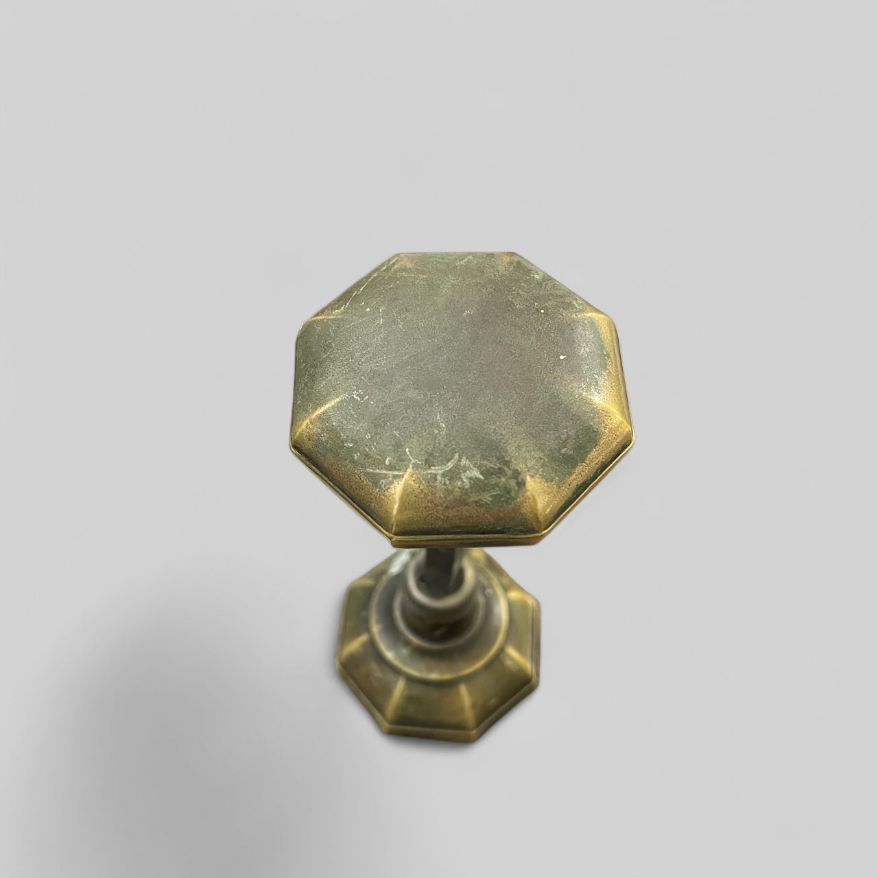 Antique Brass Octagonal Door Knob Set
