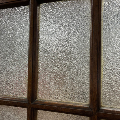 Antique Oak Double Doors With Privacy Glass